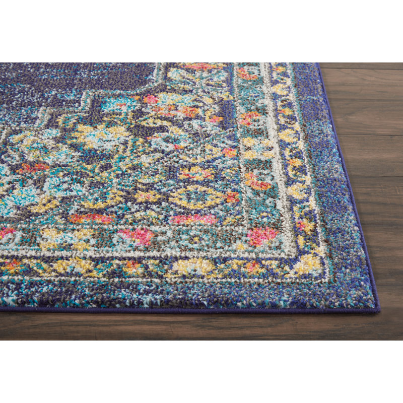 World Menagerie Lundy Performance Blue Rug & Reviews Wayfair